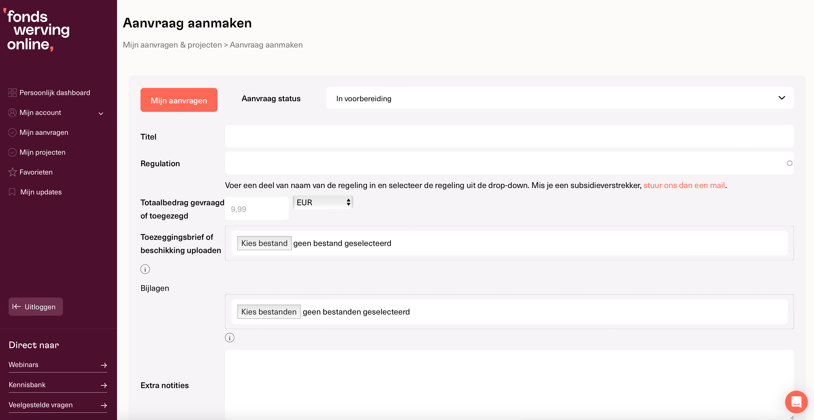 Voer de bestelgegevens in