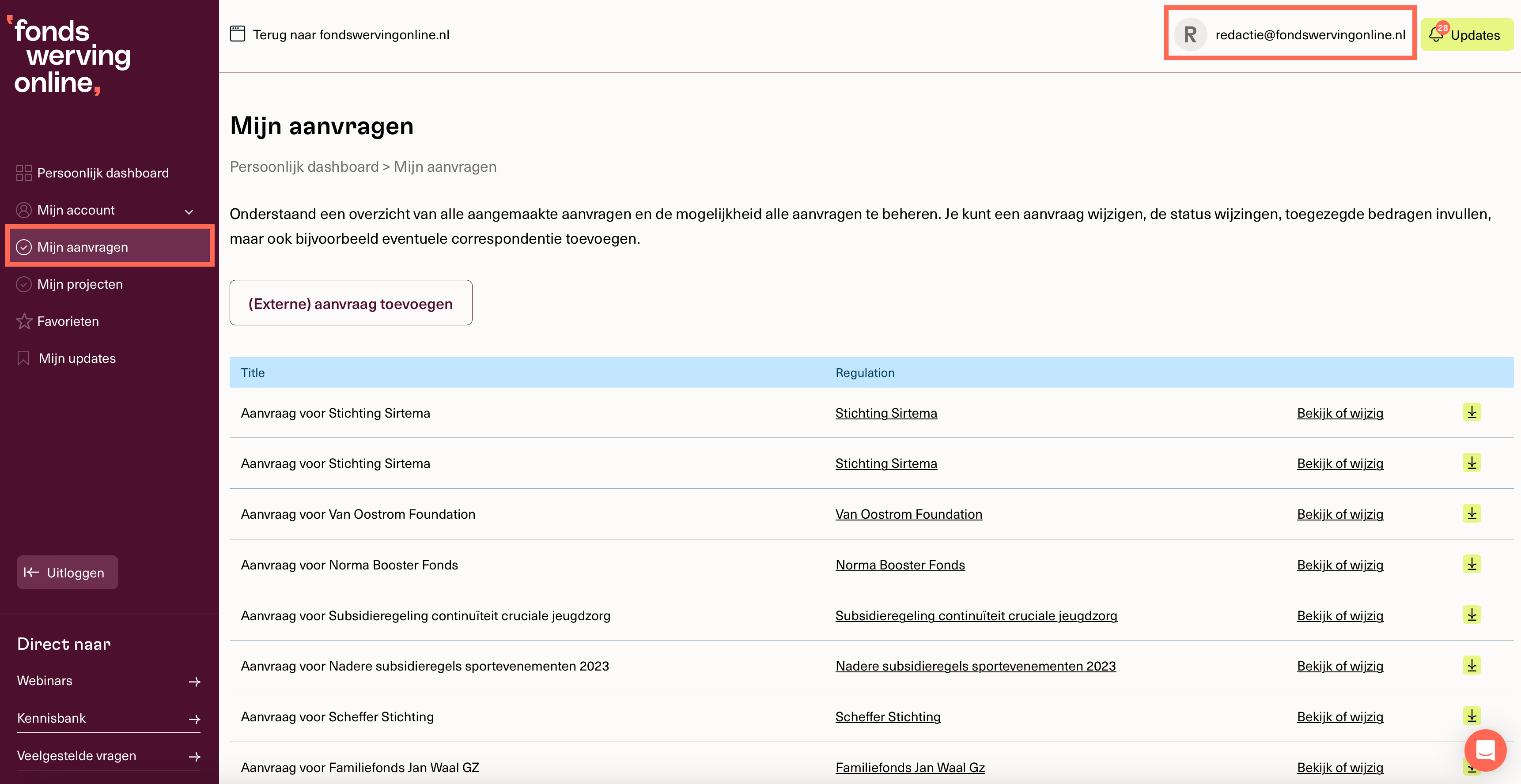 Beheer uw subsidieaanvragen efficiënt via “Mijn Aanvragen”