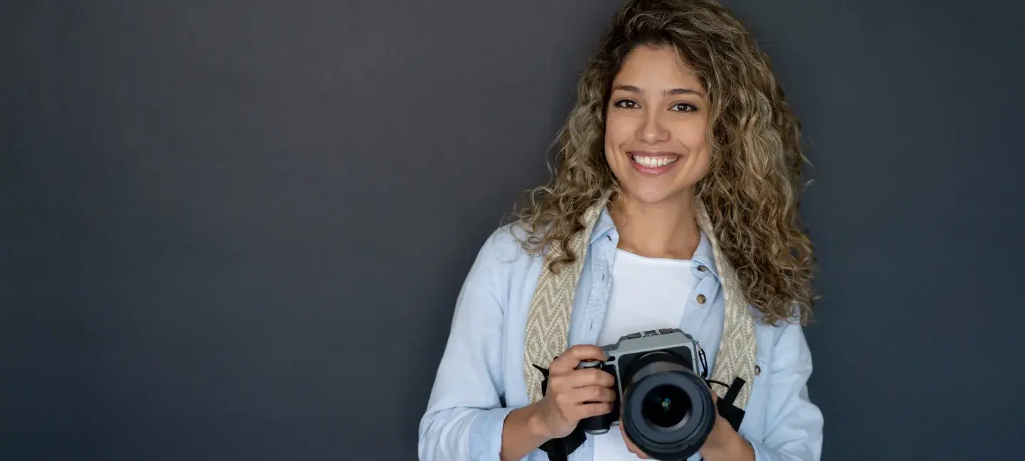 Fotograaf- Jonge vrouwelijke fotograaf