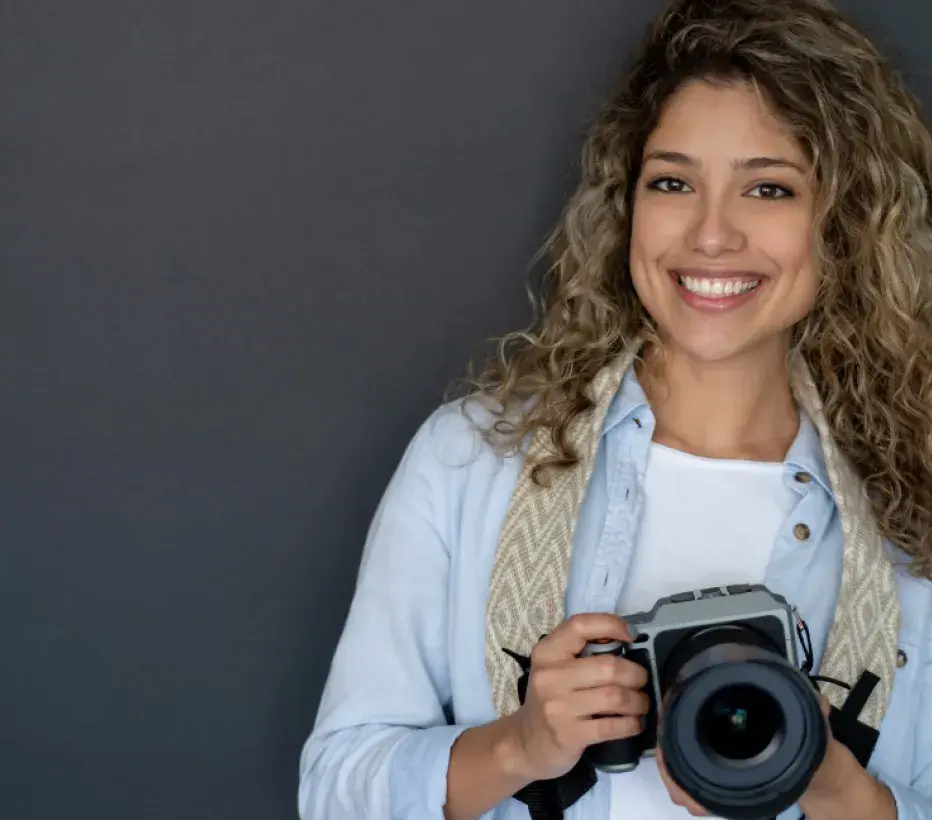 Fotograaf- Jonge vrouwelijke fotograaf