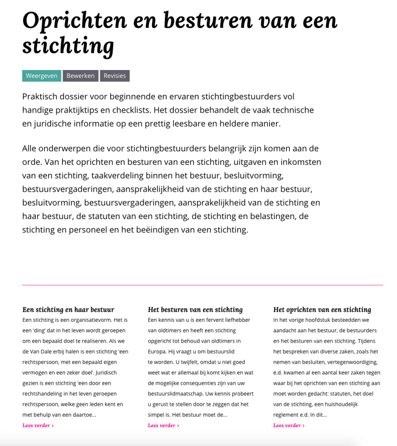 Opzet en besturen van een stichting