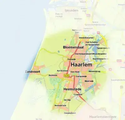 Werkgebied Stichting Comité Bijzondere Hulp Zuid-Kennemerland